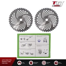 2 Pack For Cutter Trimmer Weed Eater 10" x 40t Carbide Tip Brush Blades