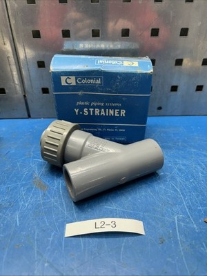 3/4 COLONIAL V08284B PVC Y-STRAINER SOCKET NEW Fast Shipping! + Warranty