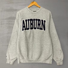 Vintage Jansport Auburn University Tigers Sweatshirt Gray Navy Blue Large