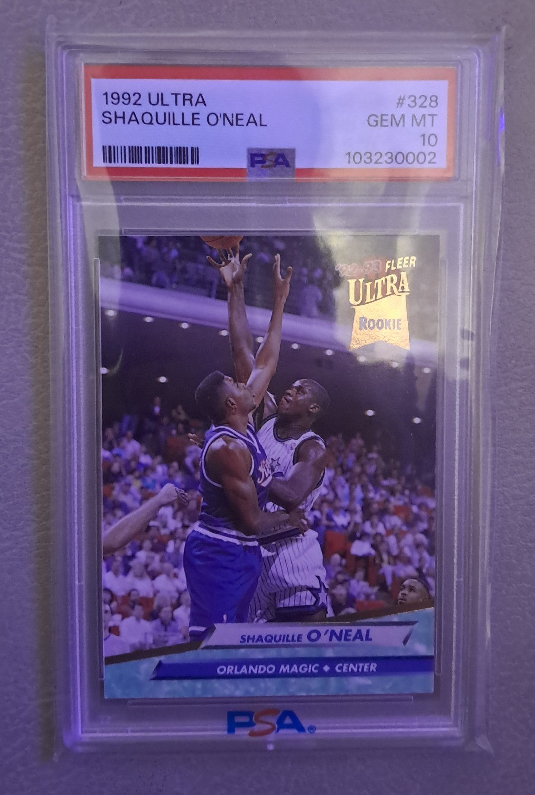 1992 Ultra Shaquille O'Neal #328 (RC) PSA Gem Mint 10 🔥 🔥 🔥 view 3