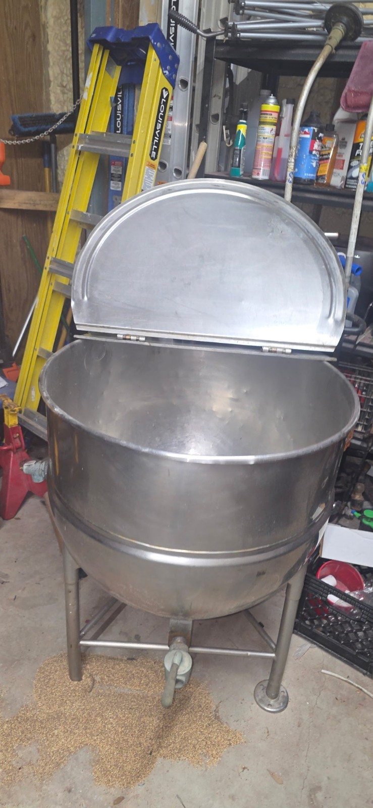 Groen FT-60 60 Gal Direct Steam Stationary Kettle 2/3 Jacket US Navy 1952