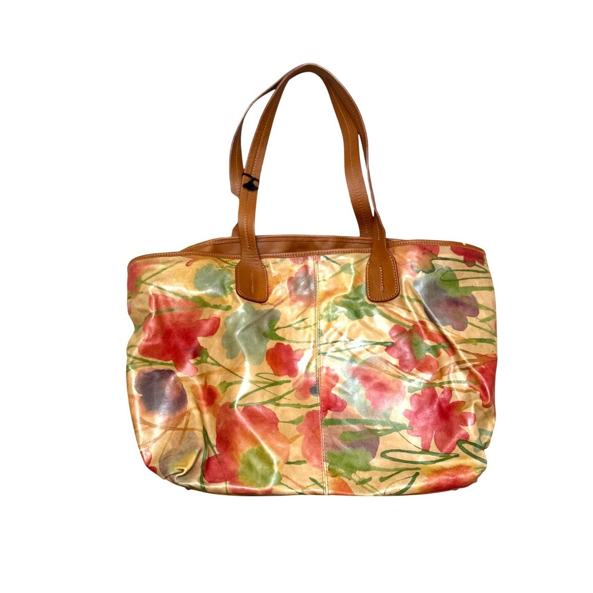 Maurizio Taiuti Women's Tote Handbag Floral Genuine Leather Made