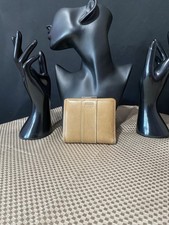 Vintage Coach French Purse Trifold Wallet British Tan Leather Kiss lock Coin