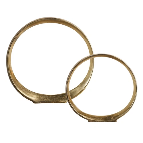 Uttermost Jimena Gold Ring Sculptures Set/2 - Picture 1 of 1