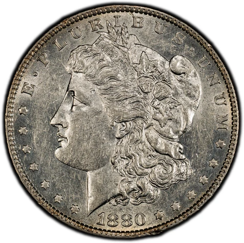 1880-O Morgan Silver Dollar - PCGS GOLD SHIELD AU53 - BETTER DATE BEAUTY!