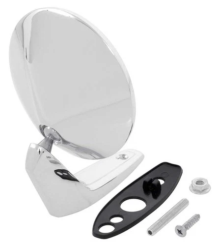 1967-74 Dodge Plymouth; A B-Body; Outer Door Mirror; Single Post; with Hardware;