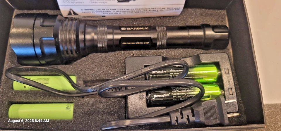 Тактический фонарик Barska FLX 1200 люмен BA11630 аккумуляторы и коробка с зарядным устройством - Изображение 2 из 4