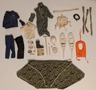 Vintage GI Joe 12” Footlocker Accessories Lot Clothes Gear Hasbro 1960s