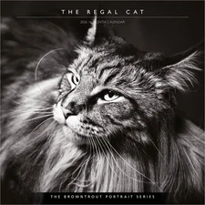 The BrownTrout Portrait Series The Regal Cat 2026 12x24" (Hanging) Wall Calendar