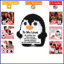 Handmade Crochet Mini Penguin Gift for Valentine  s, Anniversary  Birthdays