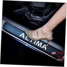 4Pcs Car Door Sill Protector for Nissan Altima, Carbon Fiber Anti-Scratch White