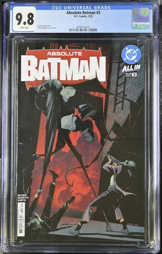 Absolute Batman #6 CGC 9.8 Graded Cover A 1st Printing Joker Cameo 🔥WHITE PAGES