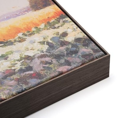 Floating Frame for 20x30 Stretched Canvas with 1.5'' 20x30'' Walnut wood-grain