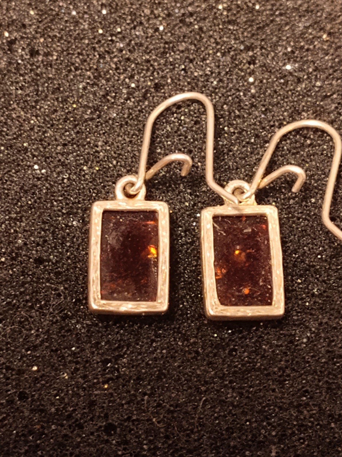 925 STERLING SILVER RECTANGULAR BALTIC AMBER DANG… - image 4