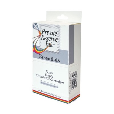 Essentials - Empty Standard Cartridges (50 pcs), Clear (PR2), 1 Count (Pack o...