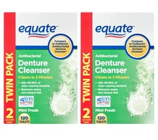 Twin Pack 2- 120 count Equate Mint Fresh Anti...