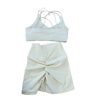 Wilo Green Workout Shorts & Sports Bra Set