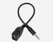 3.5mm Audio AUX Jack to USB 2.0 Type A Female OTG Converter Adapter 