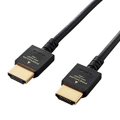 ELECOM HDMI Kabel 1,5m Premium 4K 2K 60P HDR Flexibles Kabel mit kleinem