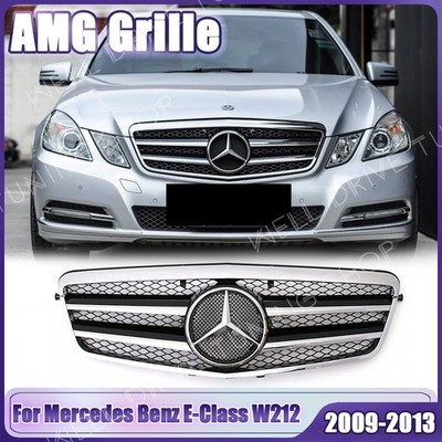 For Mercedes Benz E-Class W212 4D 09-13 E200 E250 E300 E350 Chrome Silver Grille