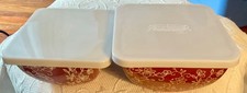 temp-tations by Tara; Red Floral Lace: Set/2 Nesting Bowls, 1.0 & 2.0 QTs