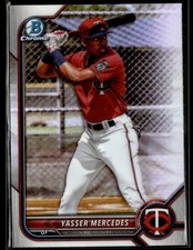 2022 Bowman Draft #BDC-11 Yasser Mercedes Chrome Refractor Baseball Card 3801H