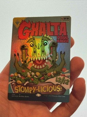 1X FOLIE Ghalta, Urhunger GRENZENLOS NM MTG Magic Secret Lair Just Add Milk