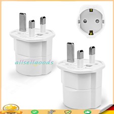 2 Stück Reiseadapter UK Adapter England Deutschland Stecker Reisestecker Typ G