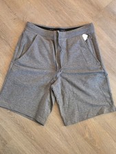 Eddie Bauer Lounge Shorts Men's Lt. Gray Elastic Waist Drawstring Pockets Size S