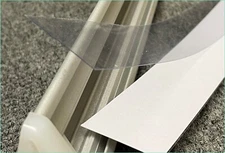 Vidmar Paper and Clear Plastic Cover Drawer Label Edge Backing Stanley WHITE