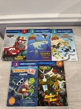 Lot of 5 Step into Reading Books, Paper back Steps 1-4