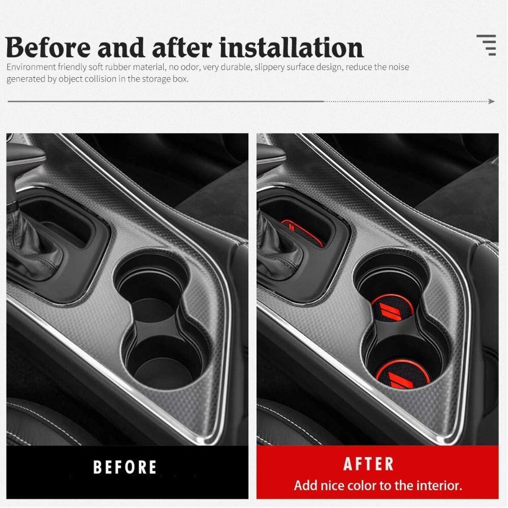 11pcs Red Center Console Nonslip Coaster Pads eBay