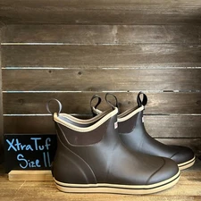 New Womens Xtratuf Brown Deck 6 In Ankle Chelsea Fishing Boots Waterproof 11