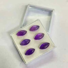 AAA Natural Amethyst Cabochon Marquise Shape Loose Gemstone