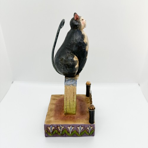 Vtg Jim Shore Cat Folk Art Fat Black Halloween Spooky Witchy Sleep Tight Grave - Picture 5 of 7