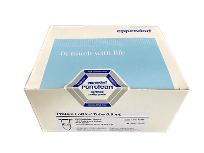 (100) EPPENDORF 0.5mL Safe-Lock PCR Protein LoBind Centrifuge Tubes 022431064