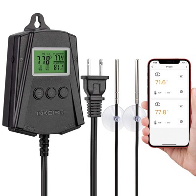 WiFi Heat Mat Reptile Thermostat Controller Temperature Controller with 2 Pro...