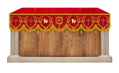 Altar Superfrontal Adorned with intricate embroidered trims - Church Parament - Picture 17 of 24