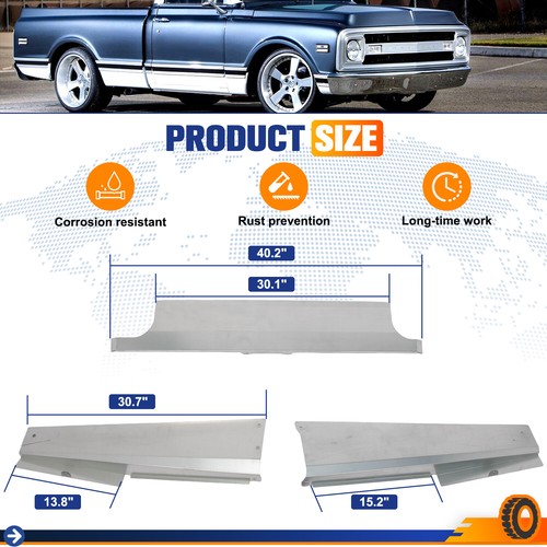 For 1969-72 Chevy/GMC C10 Radiator Filler Panels Smooth Steel 3-Piece Kit NEW - Picture 7 of 24