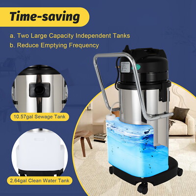 40L 3in1 Commercial Carpet Cleaning Machine Vacuum Cleaner Extractor
