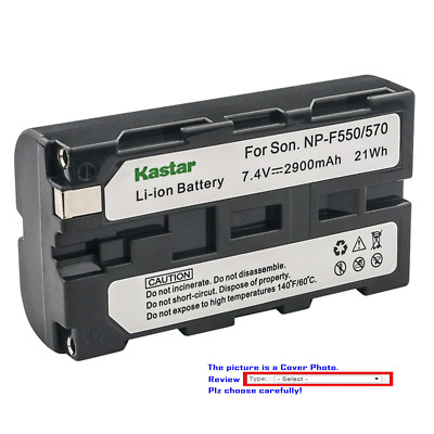 Kastar Replacement Battery for Sony NP-F330 NP-F550 NP-F570 & Sony BC-VM50