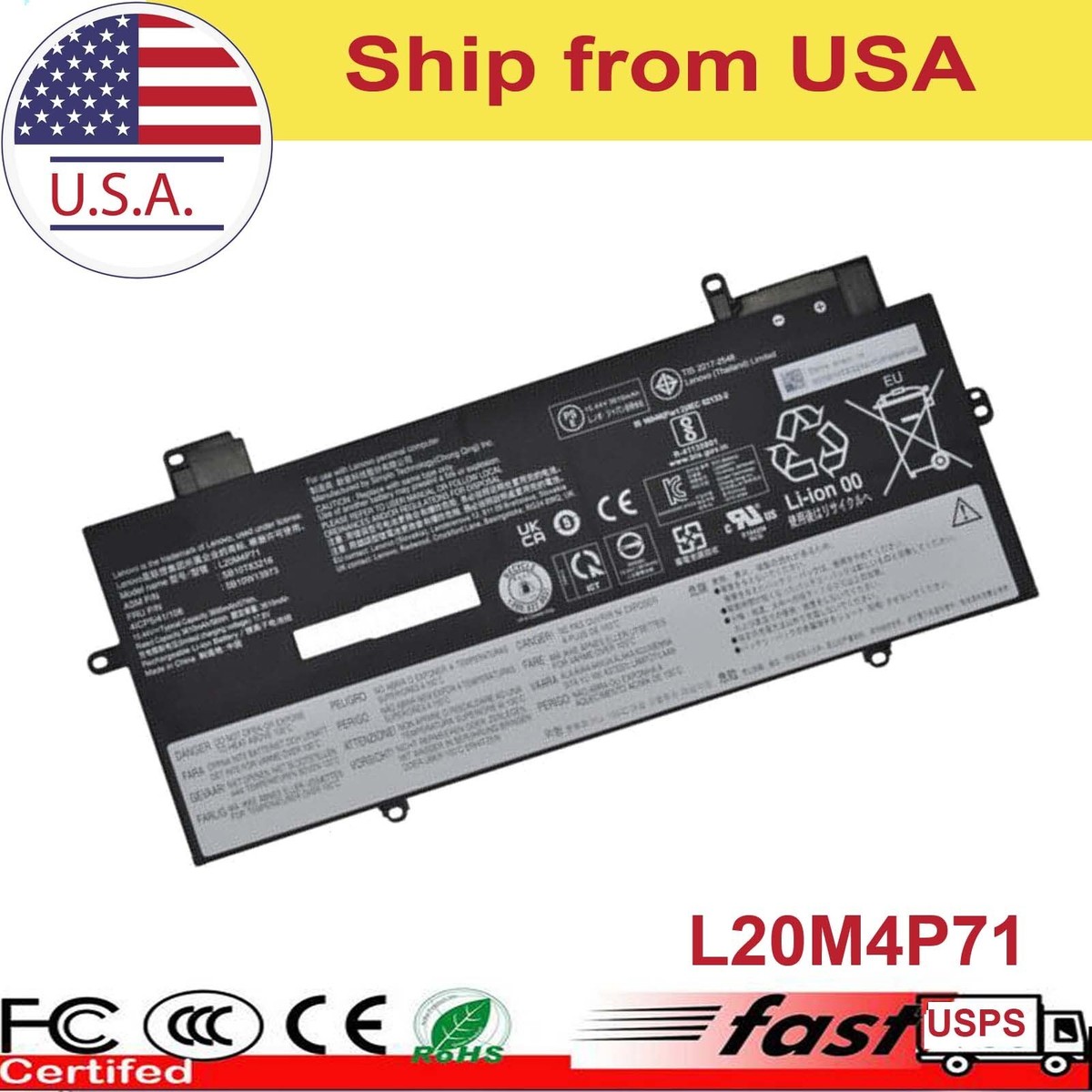 Battery for Lenovo ThinkPad X1 Carbon 9th 10th 11th Gen / X1 Yoga