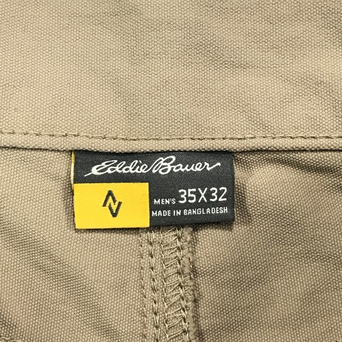 Pantalones Eddie Bauer para hombre 35x32 beige nailon 6 bolsillos 0412 - Imagen 6 de 8