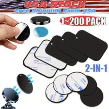 2-100 Metal Plates Adhesive Sticker Replace For Magnetic Car Lot Phone Holder