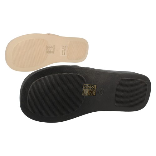Sandalias De Dama En Color Nude O Negro Con Manchas En Tiras Cruzadas : F0R0402 - Imagen 2 de 20