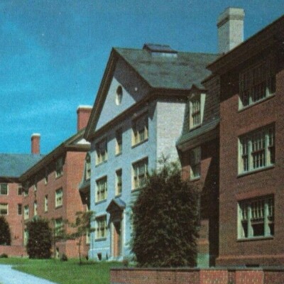 Postcard Ephemera Brown University New Quadrangle Providence RI Rhode Island 