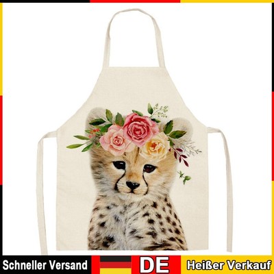 Cat-tiger Linen Apron