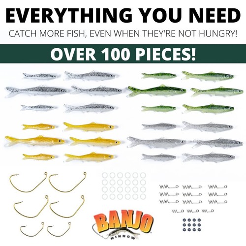 102-Piece Fishing Kit – Freshwater & Saltwater Lures Hooks & Anchors Included - Picture 7 of 7