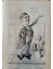 Samuel J Tilden, A.B. Frost Political Cartoon 1876 Harpers Weekly Wood Block