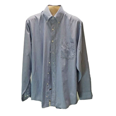 Barrington Shirt Men 16 34/35 Blue White Pinstripe Long Sleeve Button Down Dress - Image 1 of 4